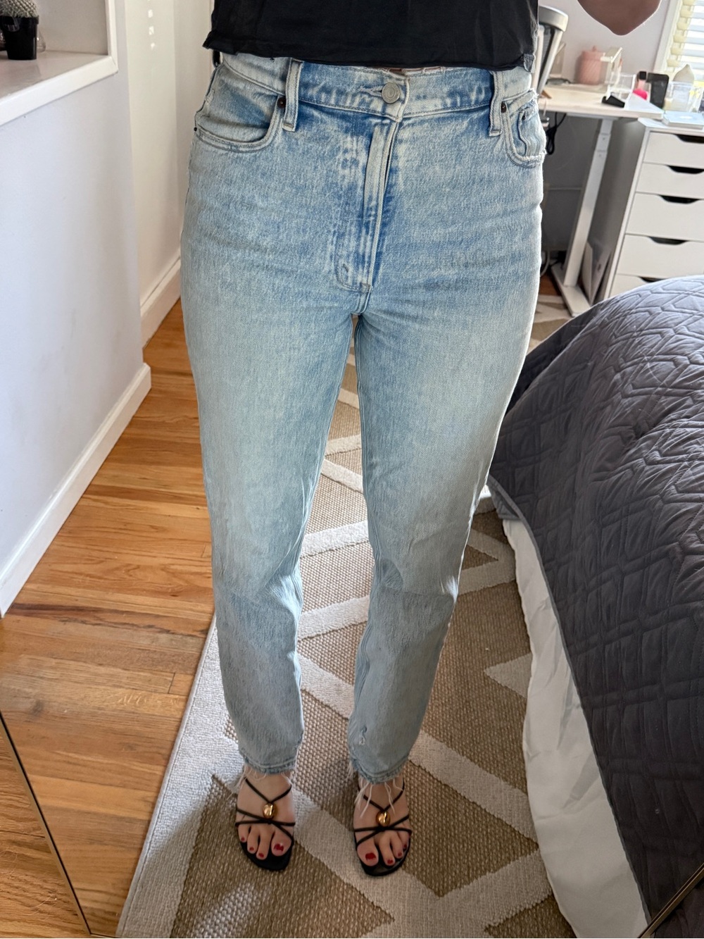Abercrombie & Fitch Light Blue High-Rise '90s Straight Jeans